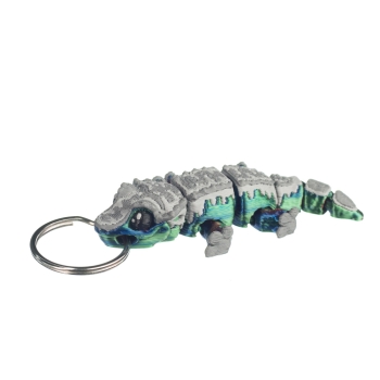 Gekon orzęsiony 3-kolorowy - brelok do kluczy